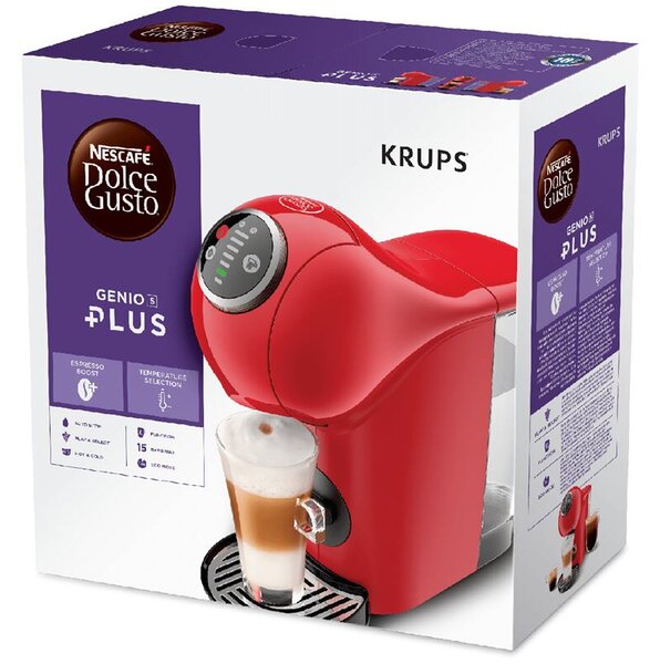 Dolce Gusto Genio S Plus Kapslový kávovar, červený KRUPS KP3405