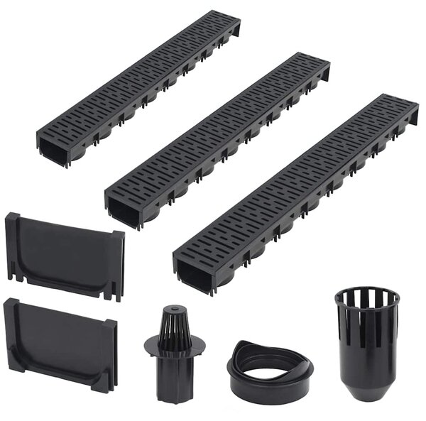 Odtokové kanály 3 ks plast 3 m 142878