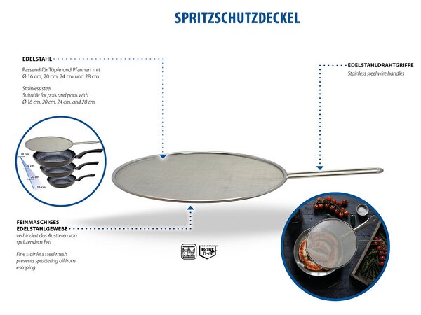 Ochranný kryt proti stříkajícímu oleji Ø 30 cm ELO 51003