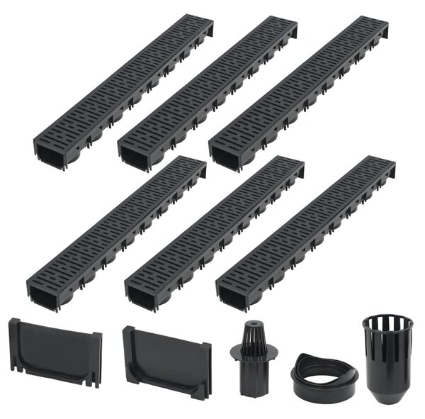 Odtokové kanály 6 ks plast 6 m 142880