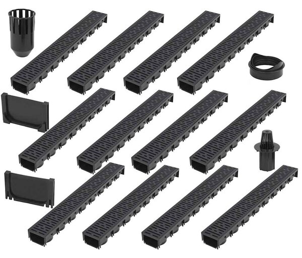 Odtokové kanály 12 ks plast 12 m 142881