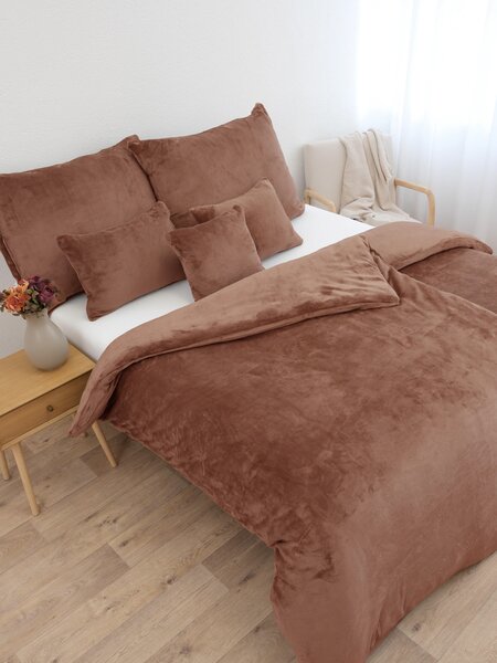 MK Lůžkoviny Mikroplyšové povlečení Exclusive - Laura mocha mousse