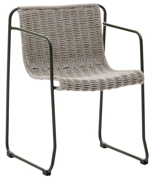 Světle šedá zahradní jídelní židle Kave Home Maurina