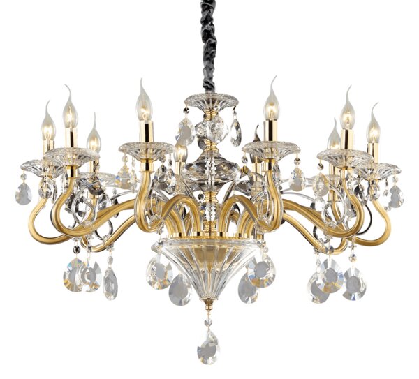 Závěsné svítidlo / Luster Ideal lux 087771 NEGRESCO SP10 ORO 10xE14 40W