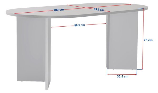 Jídelní stůl (pro 8 osob) Sabatina (travertin + ořech)