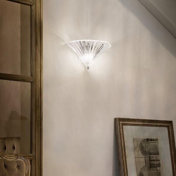Nástěnné svítidlo Ideal lux 087368 SANTA AP1 BIG trasparente 1xE14 40W