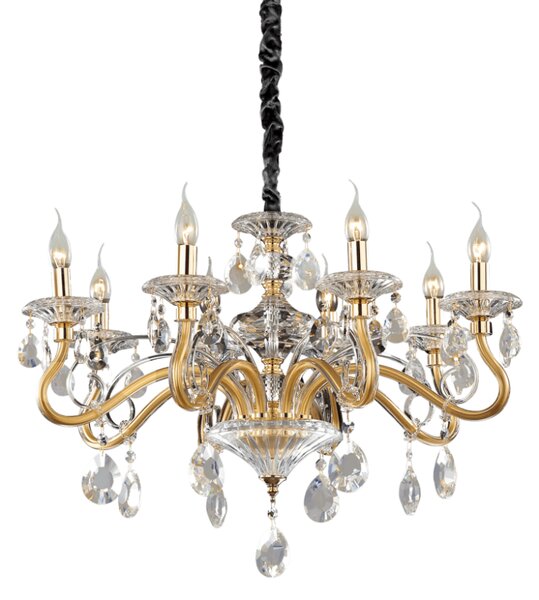 Závěsné svítidlo / Luster Ideal lux 087764 NEGRESCO SP8 ORO 8xE14 40W zlato