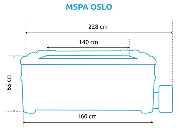 Oslo Vířivý bazén F-OS063W, šedý MSPA 11400302
