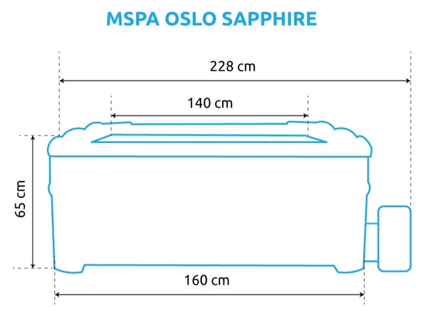 Oslo Sapphire Vířivý bazén F-SA063W, šedý MSPA 11400303