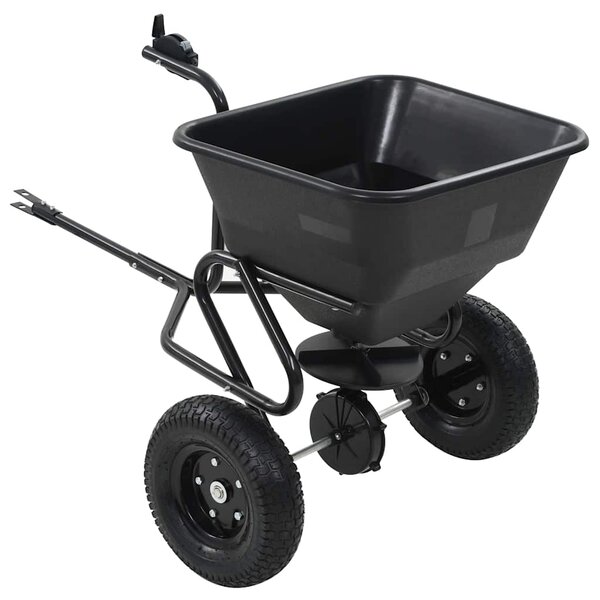Tažné rozmetadlo soli PVC a ocel 125 x 74 x 79 cm 45 l 142967
