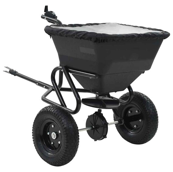 Tažné rozmetadlo soli PVC a ocel 125 x 74 x 79 cm 45 l 142967