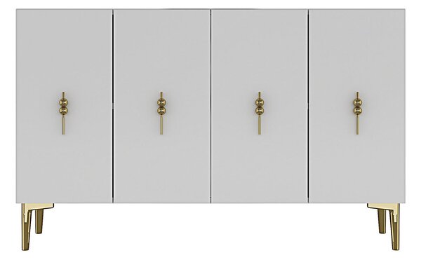 Skříňka Salva (bílá + zlatá). Akce -21%