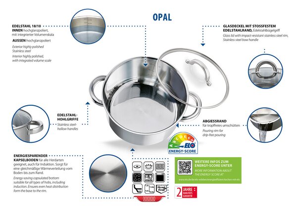 Opal Hrnec Ø 14 cm, 1 l, nerezový ELO BASIC 10214