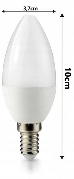 LED žárovka C37 - E14 - 10W - 830 lm - teplá bílá MILIO