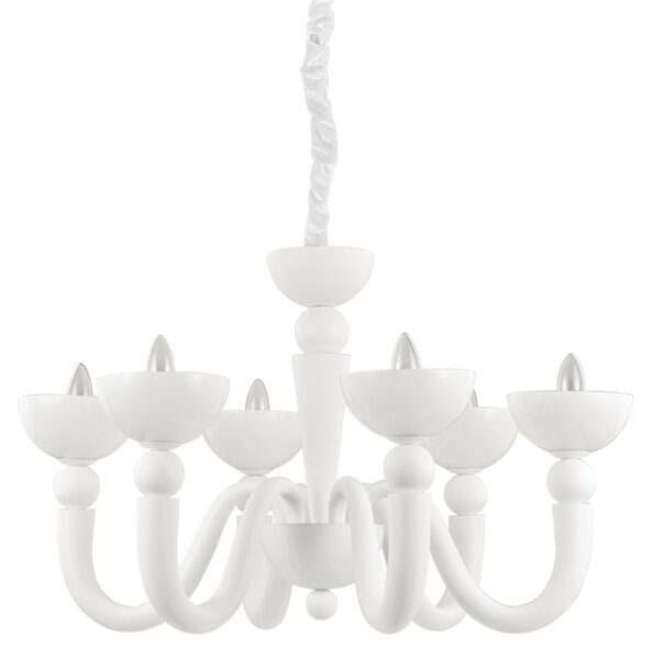 Závěsné svítidlo / Luster Ideal lux 093994 BON BON SP6 BIANCO 6xE14 40W bílá