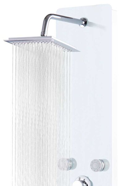 Sprchový panel skleněný 25 x 44, 6 x 130 cm bílý 142992