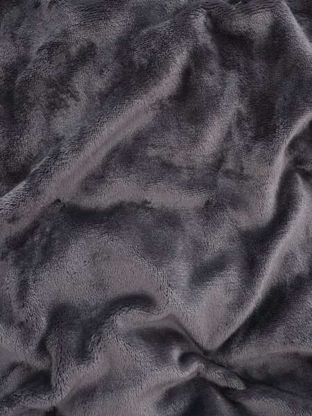 MK Lůžkoviny Mikroplyšové povlečení Exclusive - Laura tmavě šedá 140 × 200 cm, 70 x 90 cm