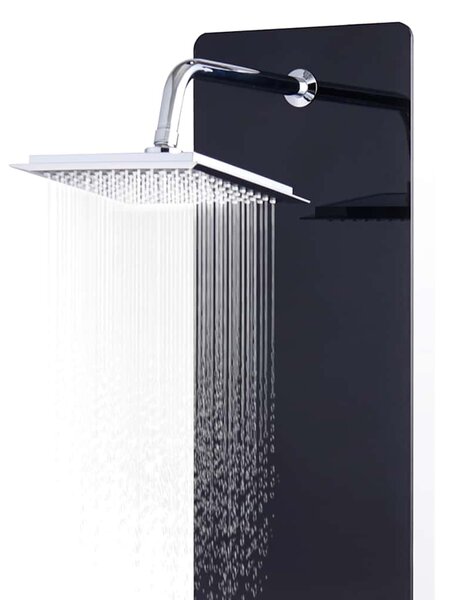 Sprchový panel skleněný 25 x 44, 6 x 130 cm černý 142993