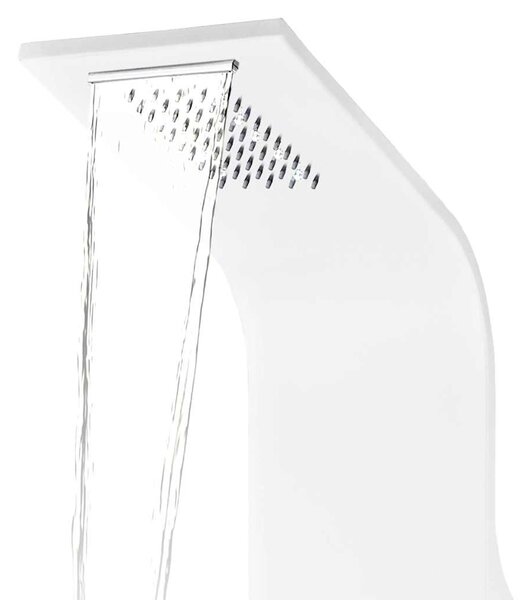 Sprchový panel set hliníkový 20 x 44 x 130 cm bílý 142995