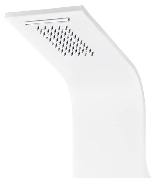 Sprchový panel set hliníkový 20 x 44 x 130 cm bílý 142995