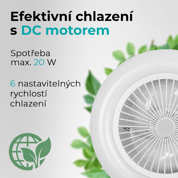 Noaton 11055W Callisto, bílá, stropní ventilátor se světlem