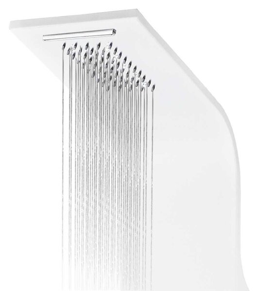 Sprchový panel set hliníkový 20 x 44 x 130 cm bílý 142995