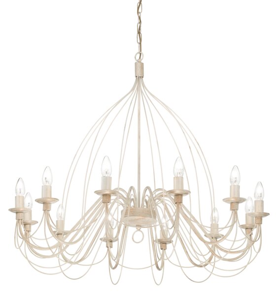 Závěsné svítidlo / Luster Ideal lux 097664 CORTE SP12 BIANCO ANTICO 12xE14 40W