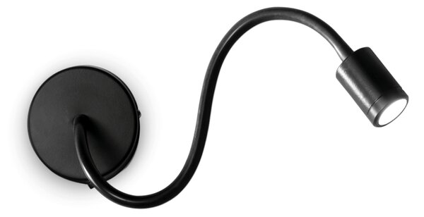 Nástěnné svítidlo Ideal lux 097190 FOCUS-1 AP1 NERO 1xLED 3W / 200lm 3000K