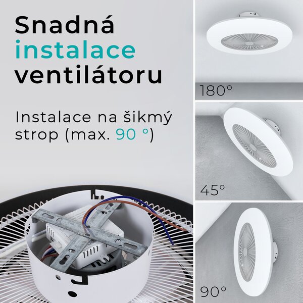 Noaton 11055W Callisto, bílá, stropní ventilátor se světlem