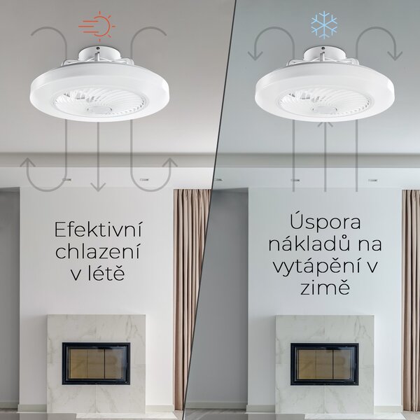 Noaton 12050W Triton, bílá, stropní ventilátor se světlem