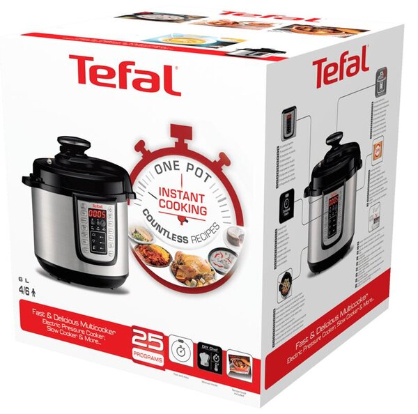 One Pot Multifunkční elektrický hrnec, nerezový/černý TEFAL CY505EE0