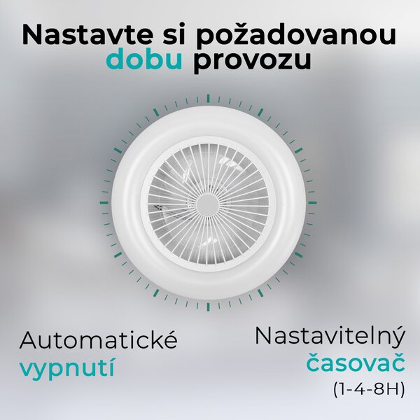 Noaton 11055W Callisto, bílá, stropní ventilátor se světlem