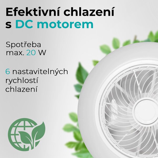 Noaton 12050W Triton, bílá, stropní ventilátor se světlem