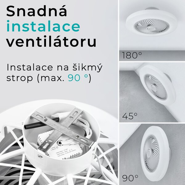 Noaton 12050W Triton, bílá, stropní ventilátor se světlem
