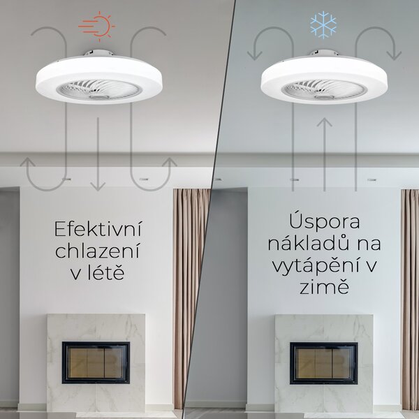 Noaton 12058W Triton, bílá, stropní ventilátor se světlem