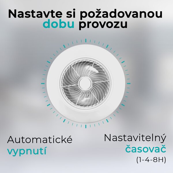 Noaton 12058W Triton, bílá, stropní ventilátor se světlem