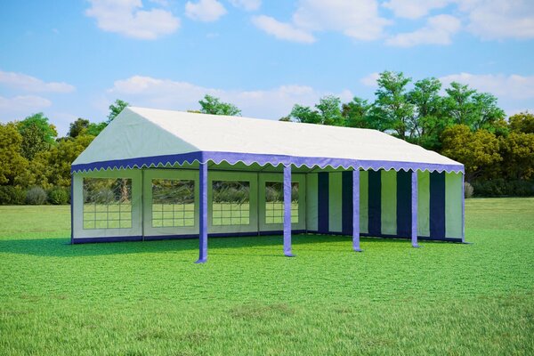 Párty stan 6x8 m STANDARD - ohnivzdorný barva Modro-bílá