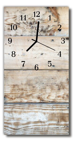 Nástěnné hodiny vertikální Přírodní béžové dřevo 30x60 cm
