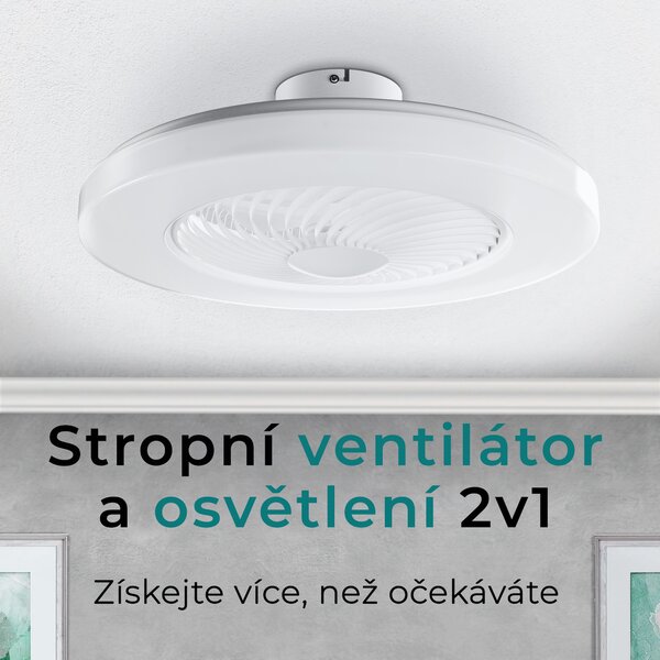 Noaton 12058W Triton, bílá, stropní ventilátor se světlem