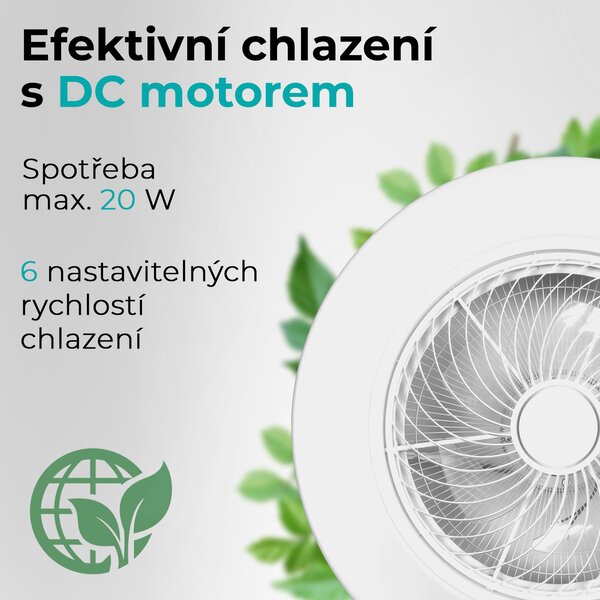 Noaton 12058W Triton, bílá, stropní ventilátor se světlem