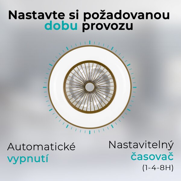 Noaton 11056CR Vega, kávová, stropní ventilátor se světlem