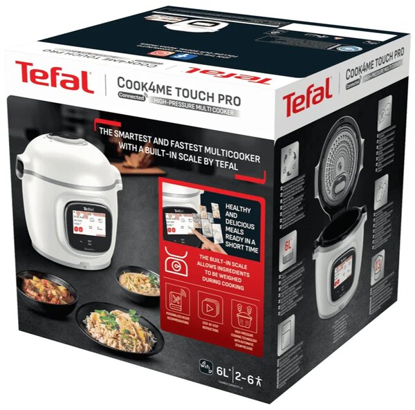 Cook4me+ Touch Pro Multifunkční elektrický tlakový hrnec, bílý TEFAL CY9441F2