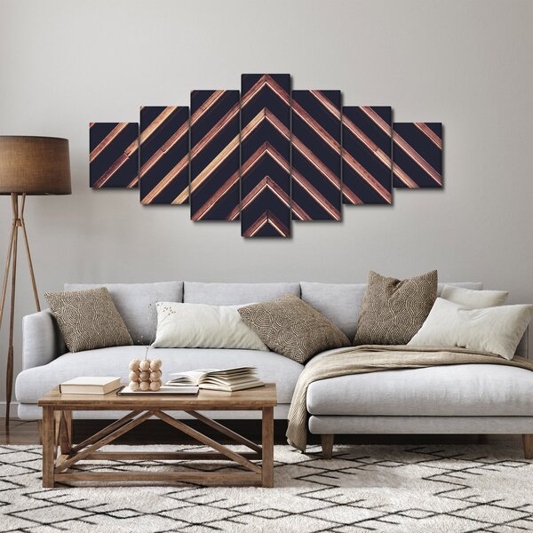Obraz dřevěného motivu na černém pozadí (210x100 cm)