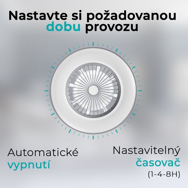Noaton 11056GR Vega, šedá, stropní ventilátor se světlem