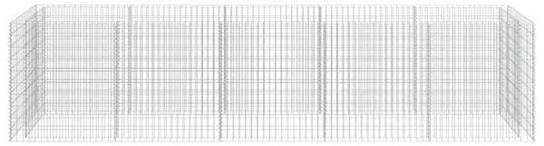 Gabionový vyvýšený záhon pozinkovaná ocel 450 x 90 x 100 cm 143552