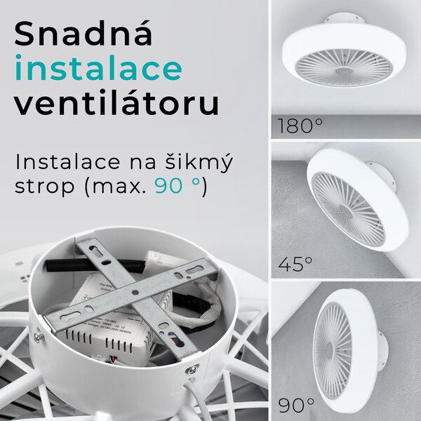 Noaton 11045W Polaris, bílá, stropní ventilátor se světlem (Zánovní)