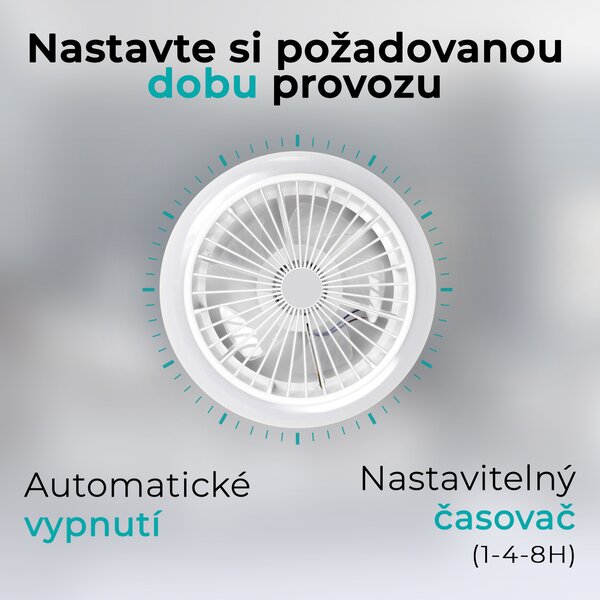Noaton 11045W Polaris, bílá, stropní ventilátor se světlem (Zánovní)