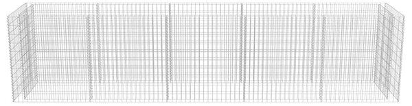 Gabionový vyvýšený záhon pozinkovaná ocel 450 x 90 x 100 cm 143552