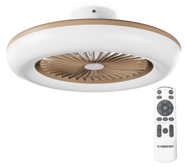 Noaton 11055G Callisto, zlatá, stropní ventilátor se světlem