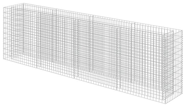 Gabionový vyvýšený záhon pozinkovaná ocel 360 x 50 x 100 cm 143560